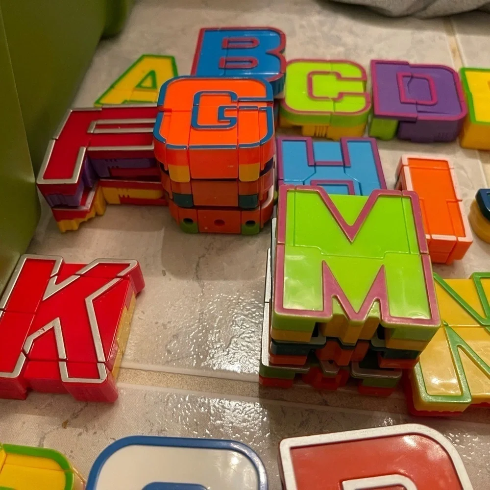 Alpha Bots Alphabet Learning Robots Incomplete Set  - Extra Letters